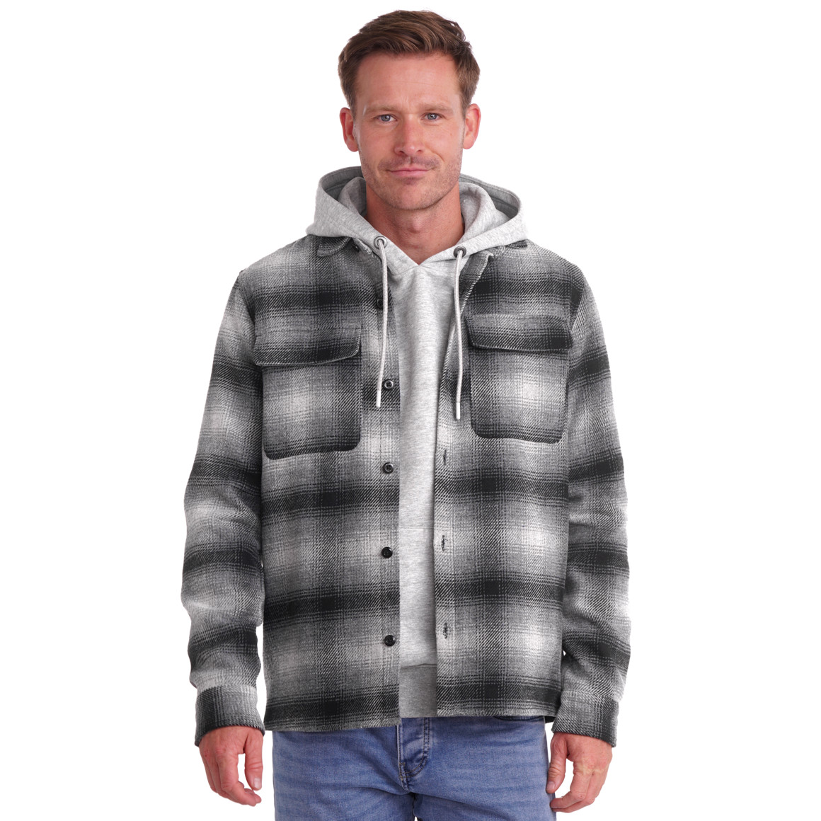 Herren Overshirt mit kariertem Design