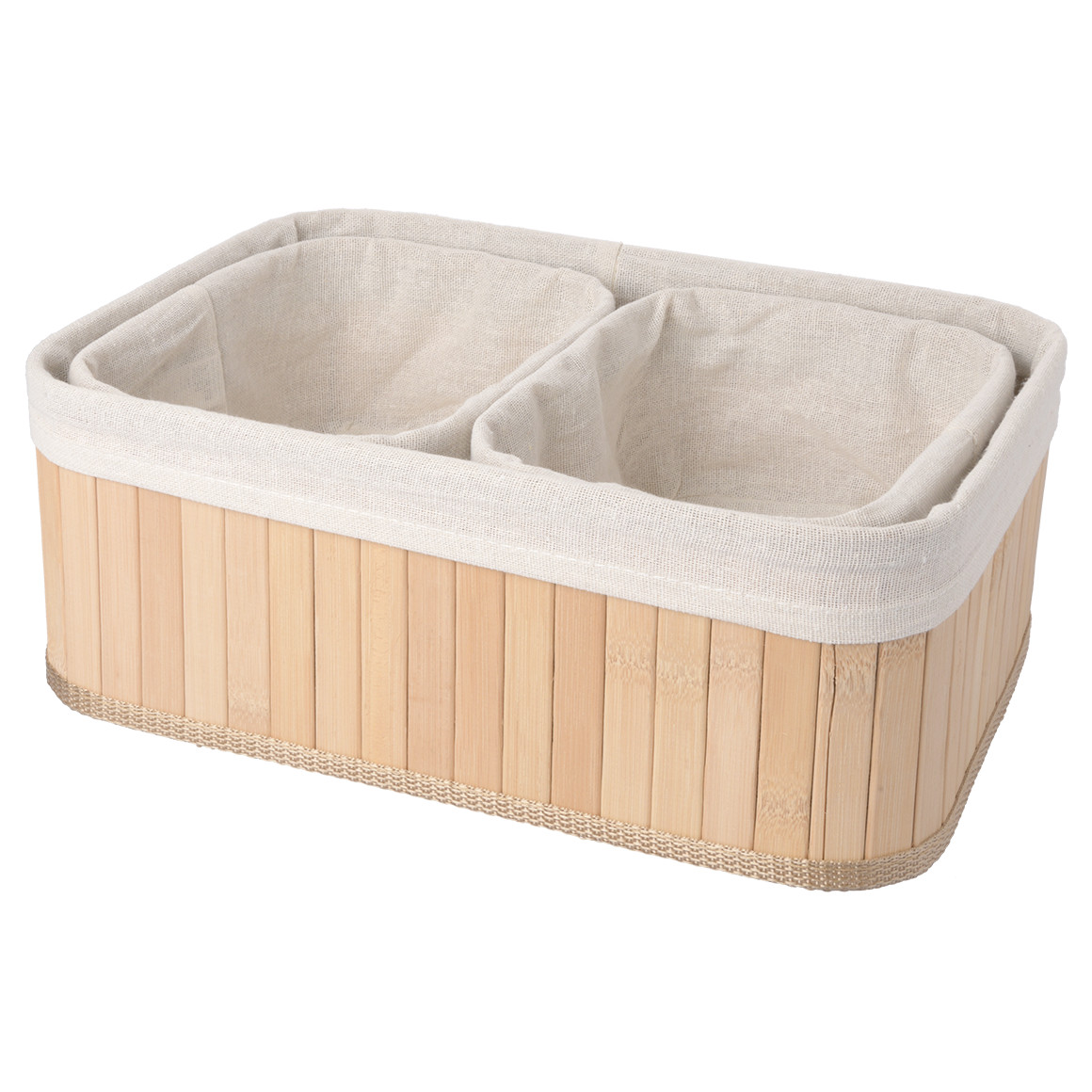 3 Bambus-Körbe im Set