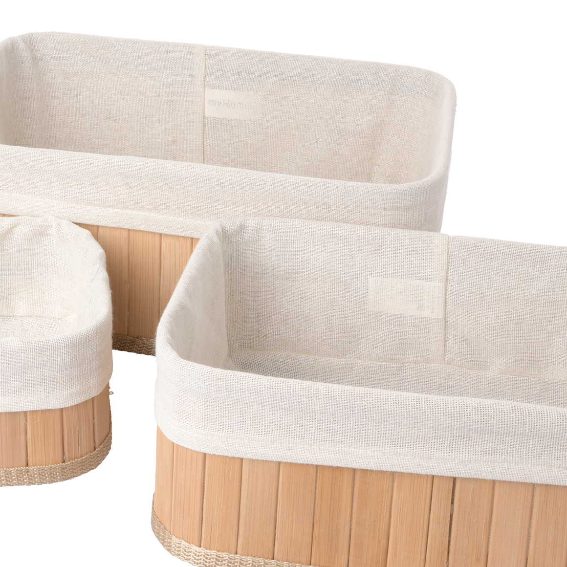 3 Bambus-Körbe im Set