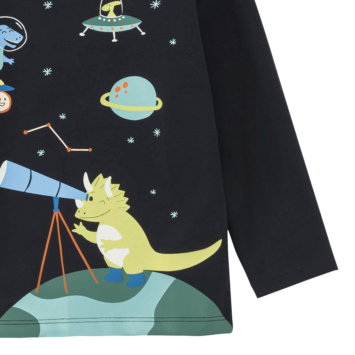 Baby shirt met lange mouwen en dino-print