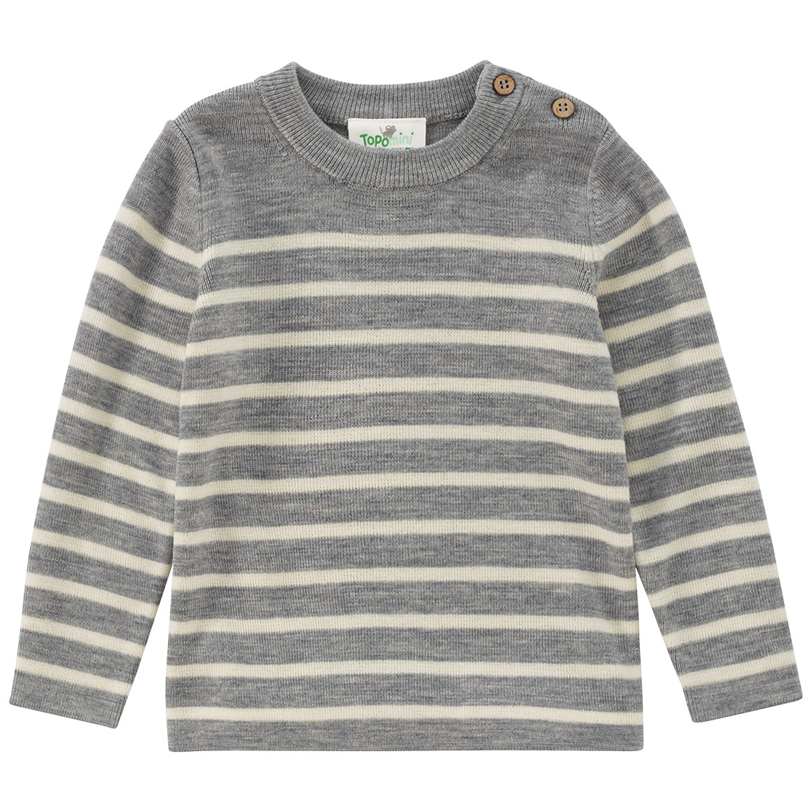 Baby wollen gebreide trui met strepen