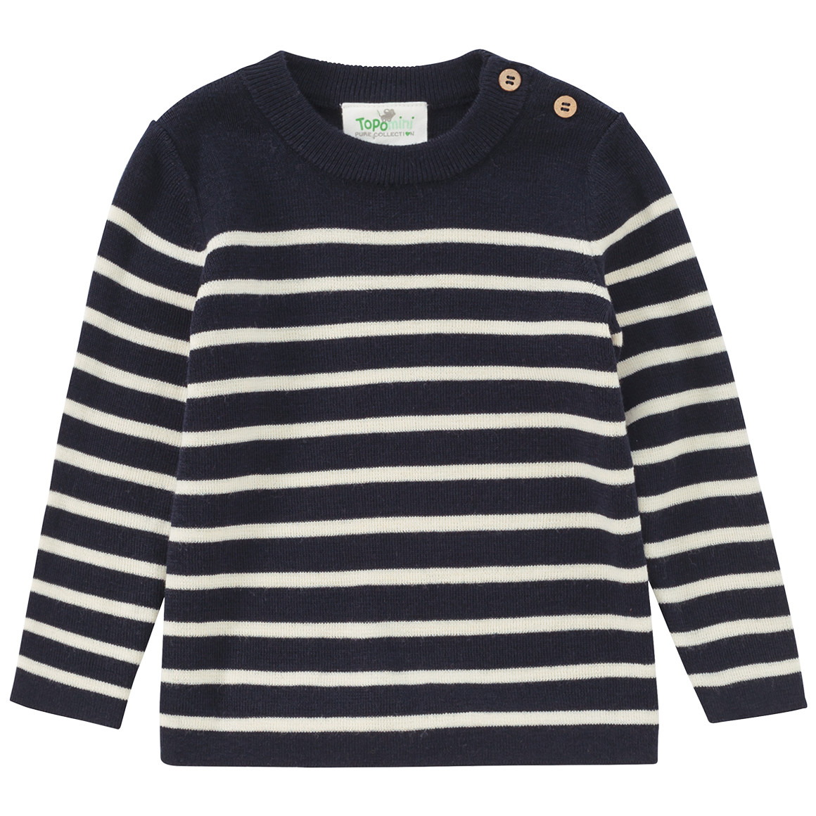 Baby wollen gebreide trui met strepen
