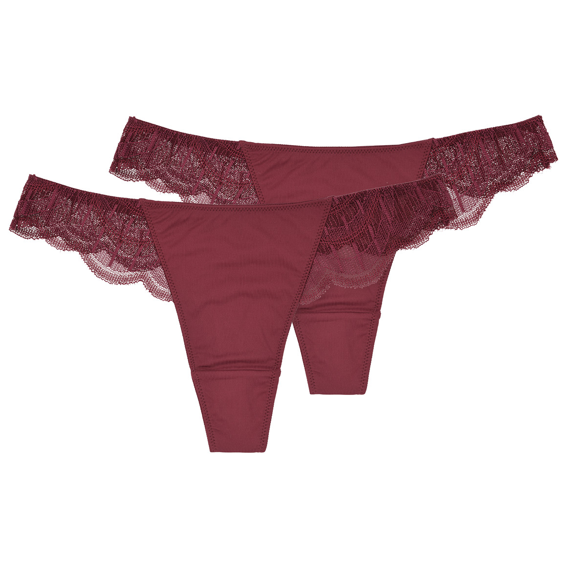 2 Damen Strings mit Spitze