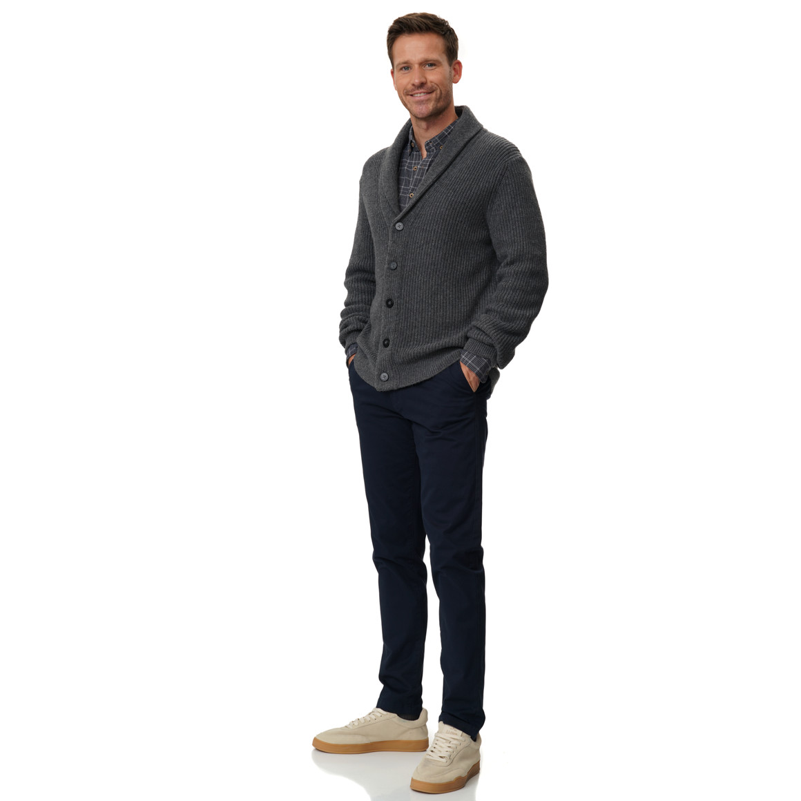 Herren Strickjacke mit Woll-Anteil