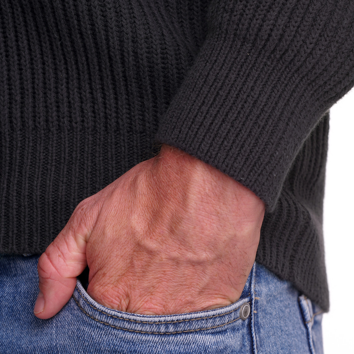 Gebreide katoenen troyer voor heren