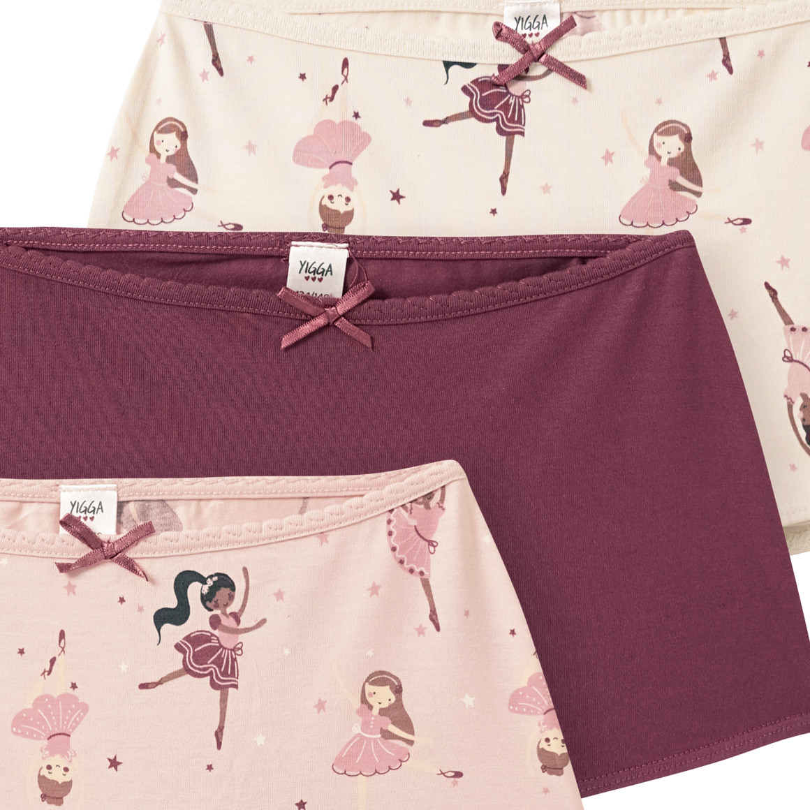 3 Mädchen Pantys in verschiedenen Dessins