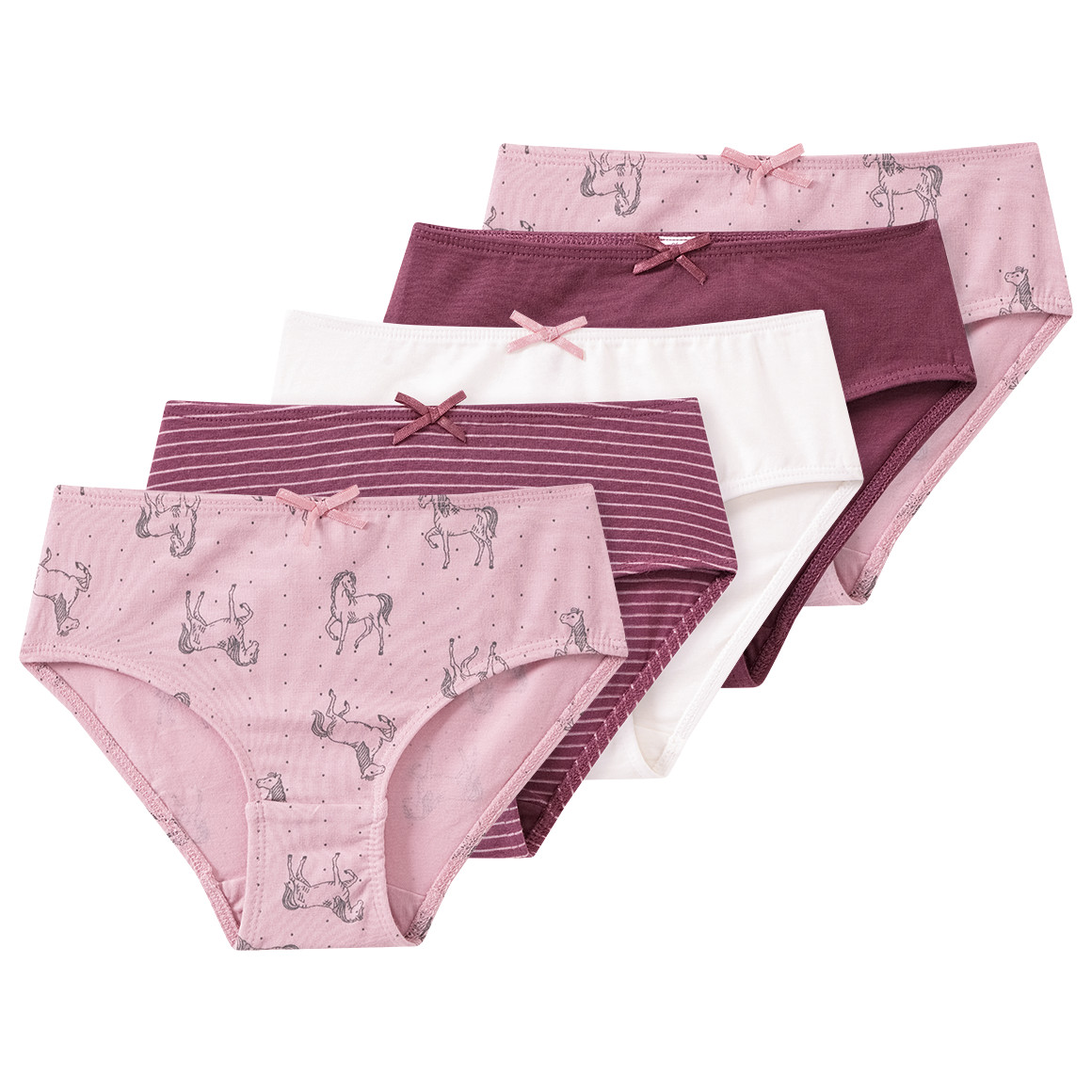 5 Meisjes Slips met biologisch katoen