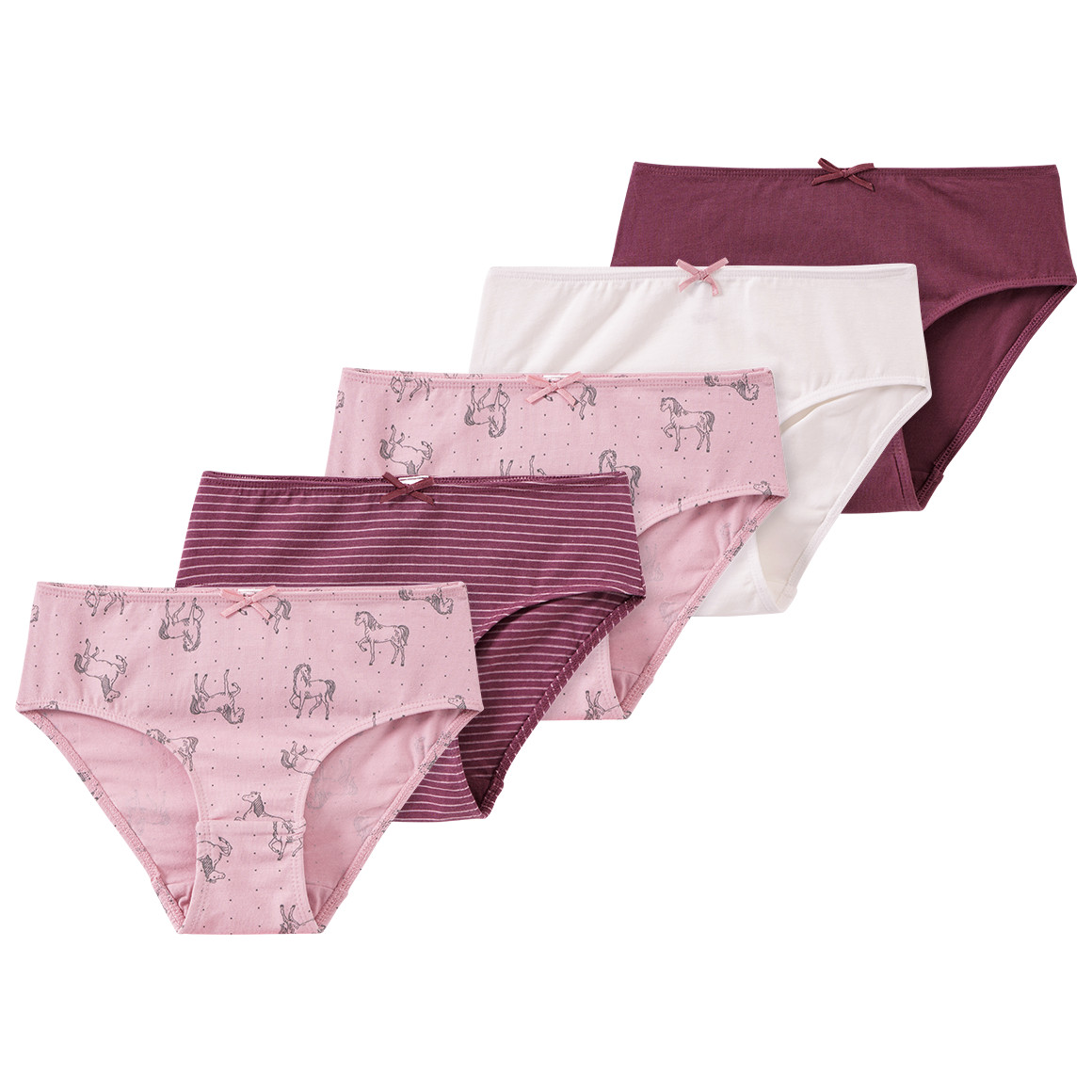 5 Meisjes Slips met biologisch katoen