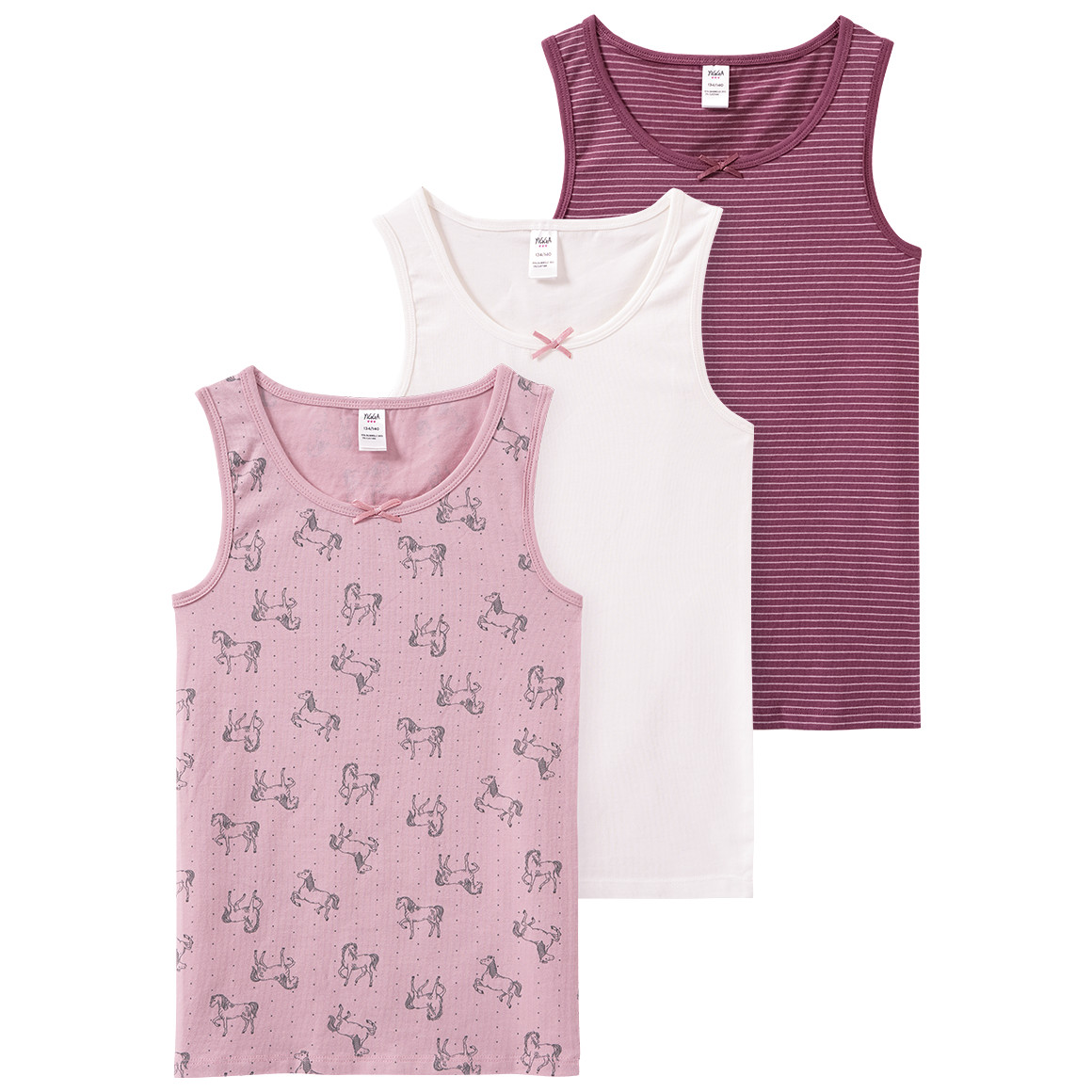 3 meisjes onderhemden als set