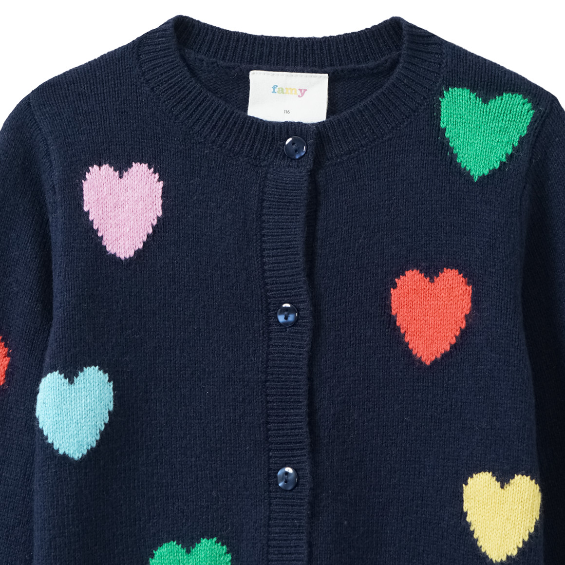 Mädchen Strickjacke mit Herz-Allover