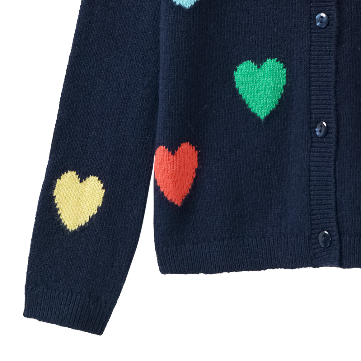 Mädchen Strickjacke mit Herz-Allover