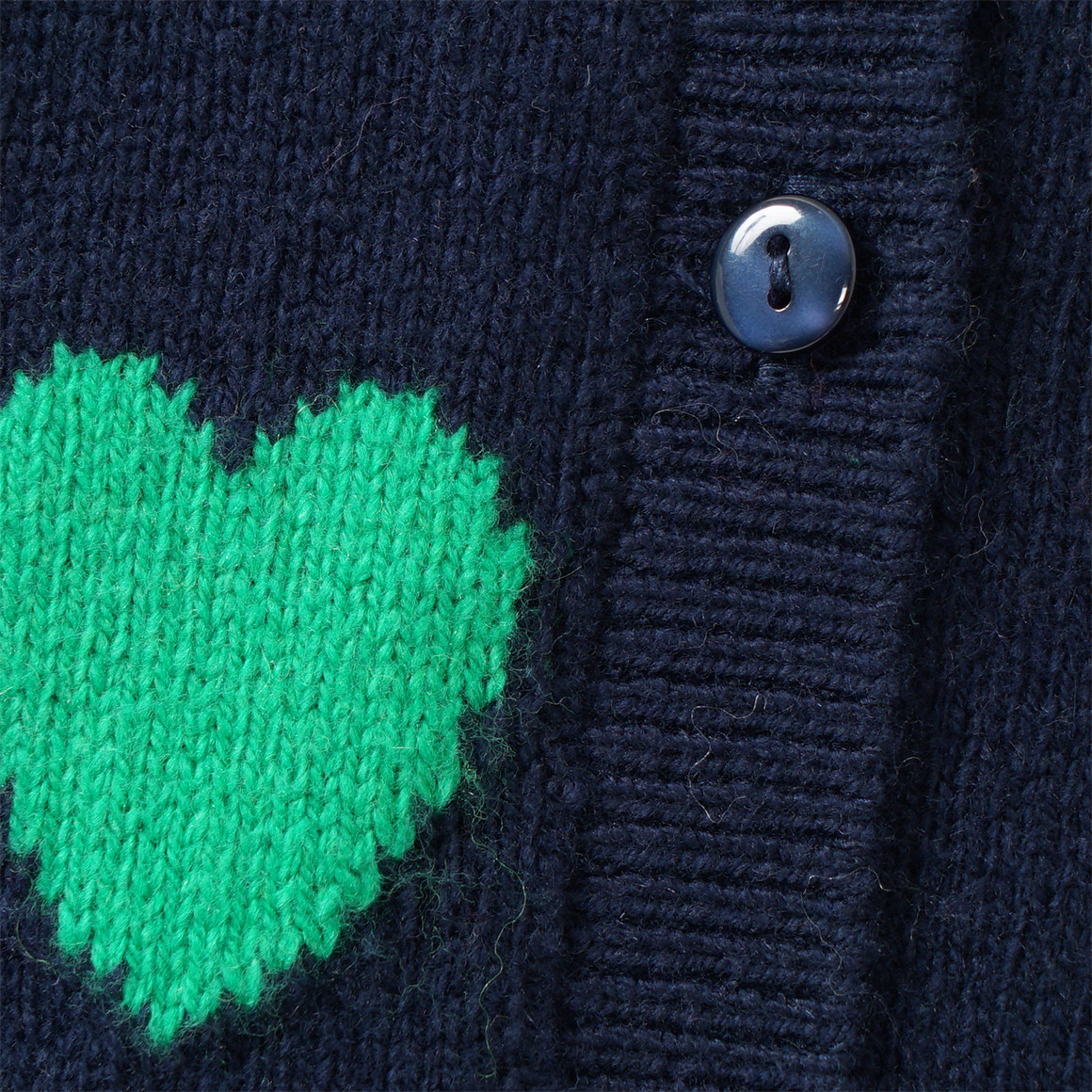 Mädchen Strickjacke mit Herz-Allover