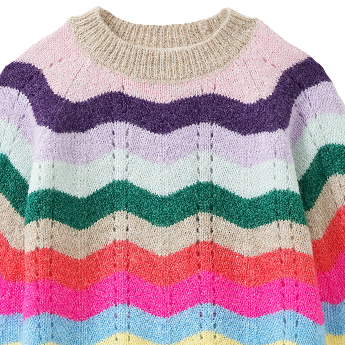 Meisjes' gebreide trui met strepen