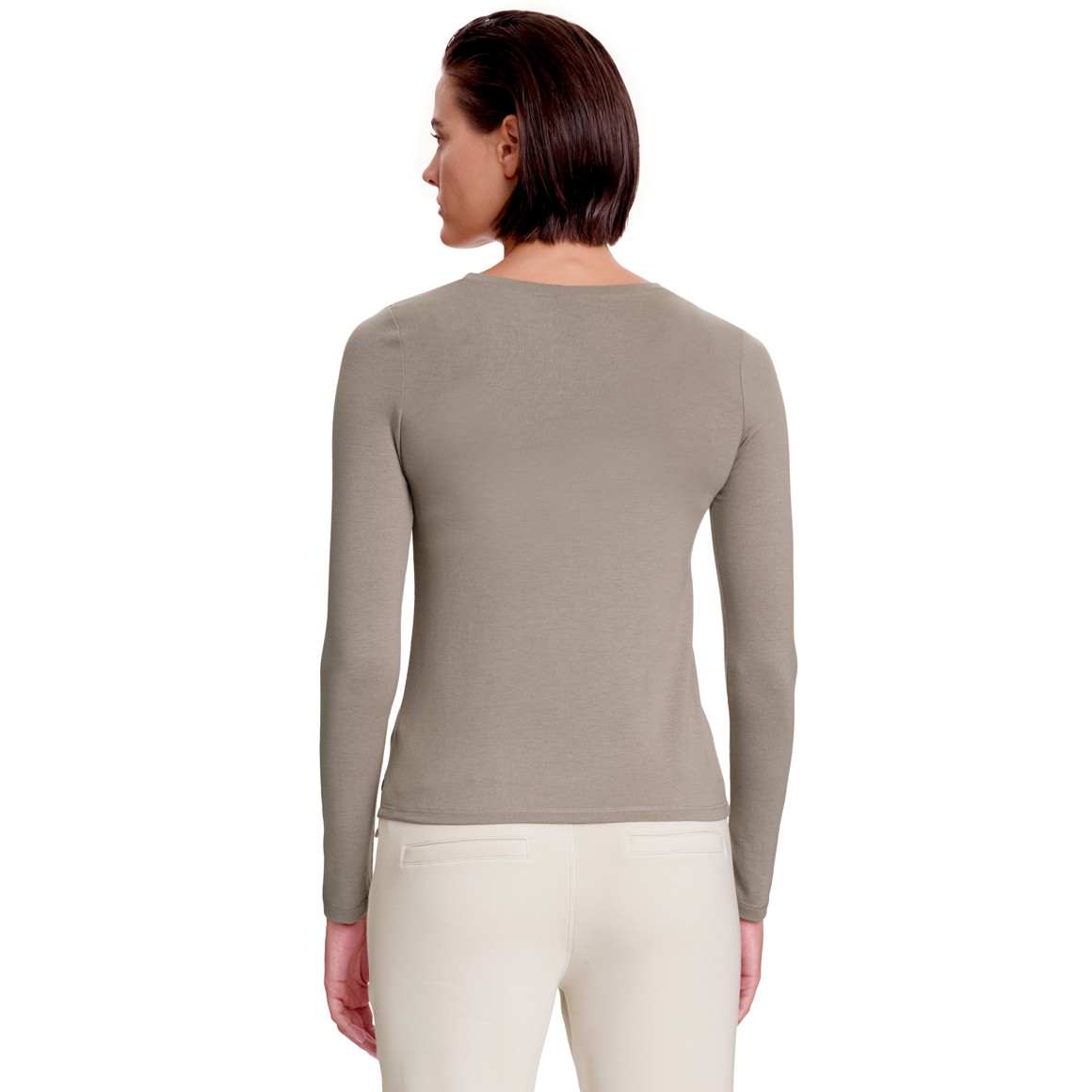 Dameshemd met lange mouwen in een basic look