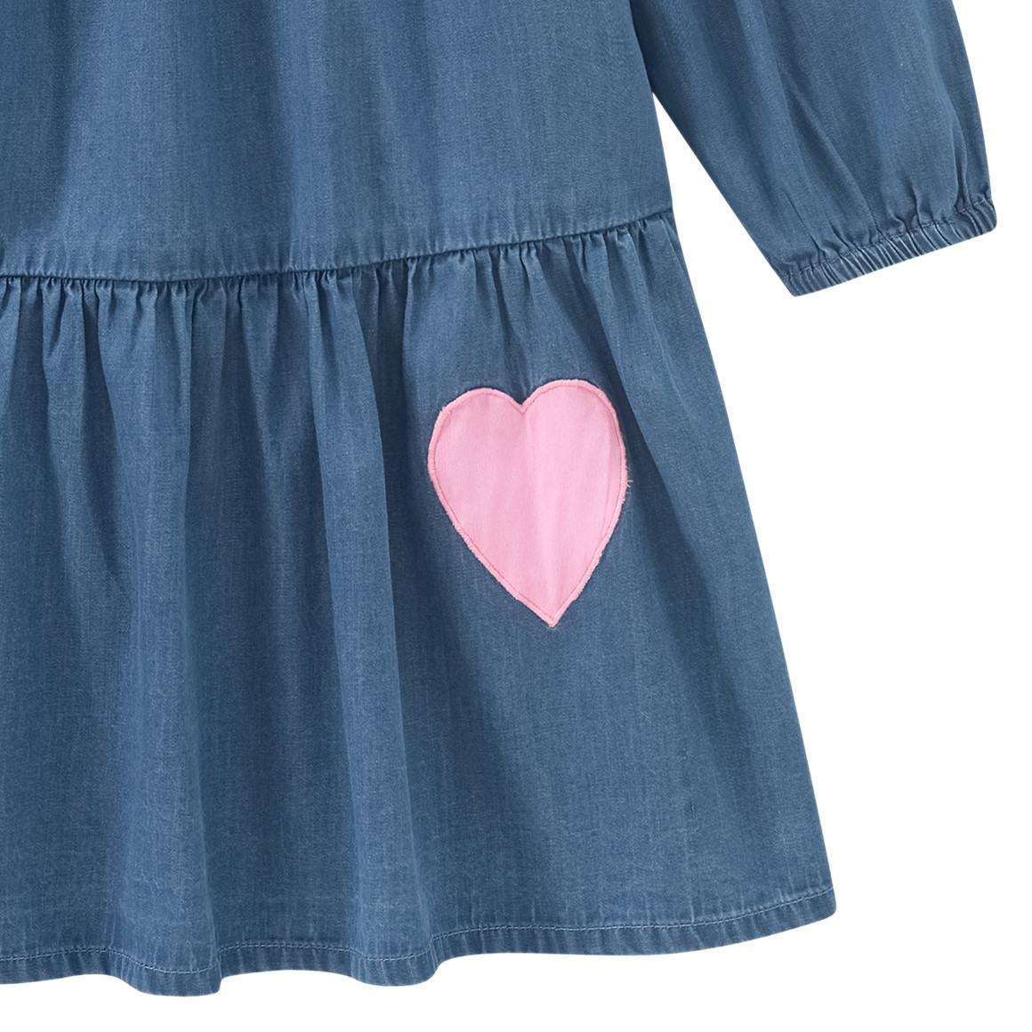 Meisjes jurk in denim look