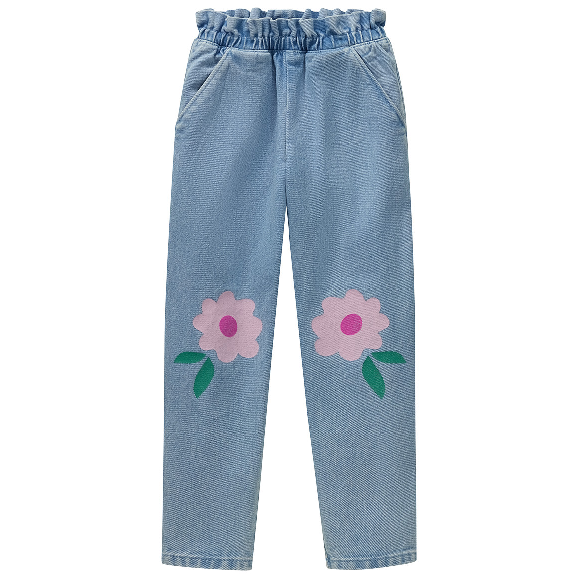 Mädchen Jeans mit Paperbag-Bund