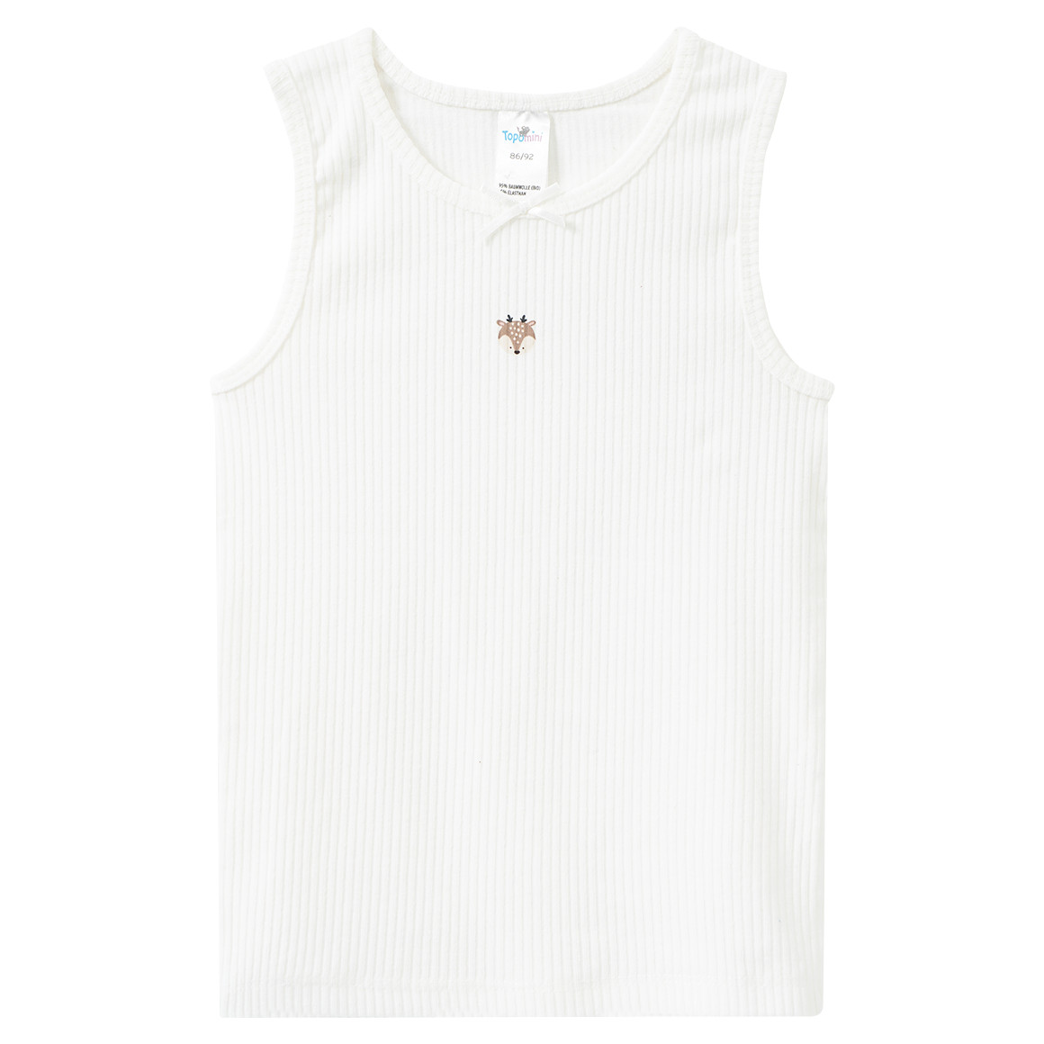 2 Onderhemden met geribbelde structuur