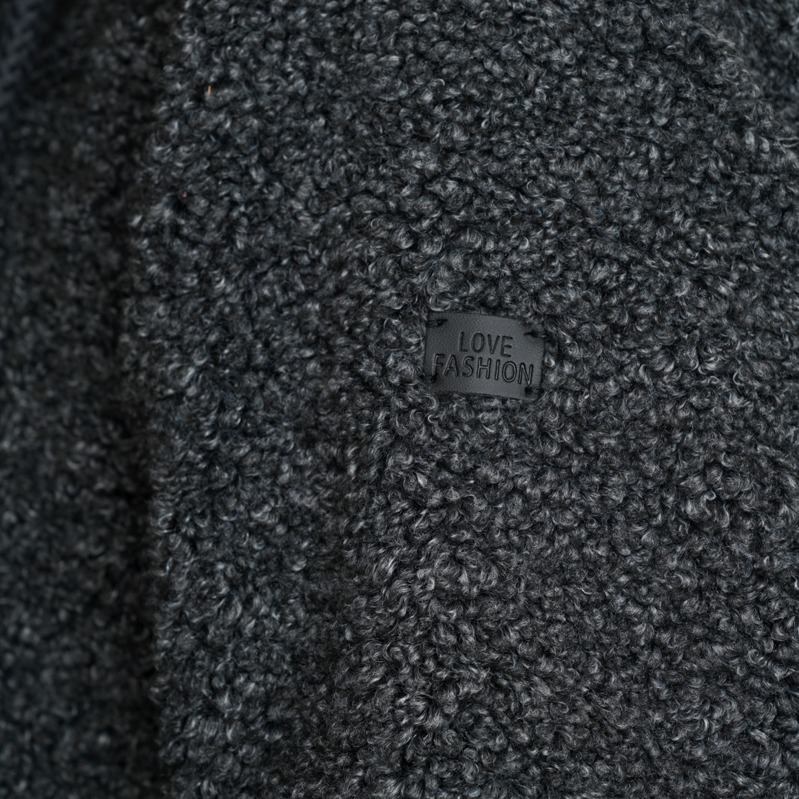 Damen Teddymantel mit Kapuze