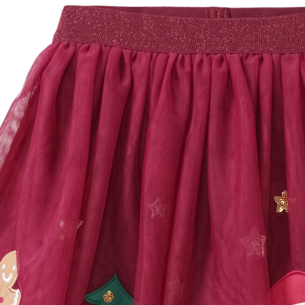 Meisjes kerstrok met applicaties