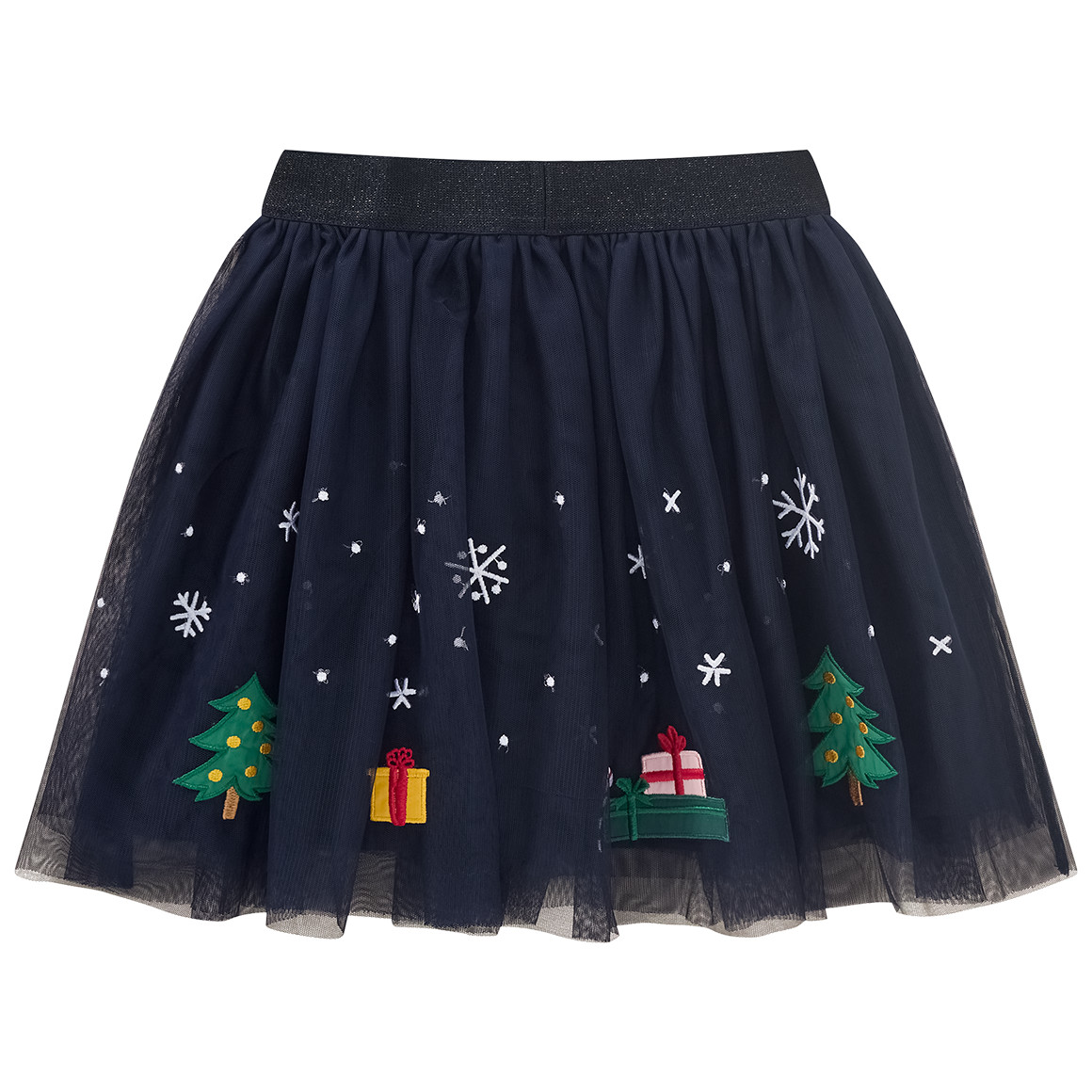 Meisjes kerstrok met applicaties