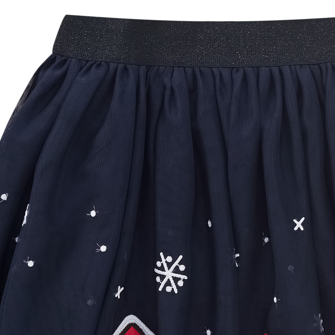 Meisjes kerstrok met applicaties