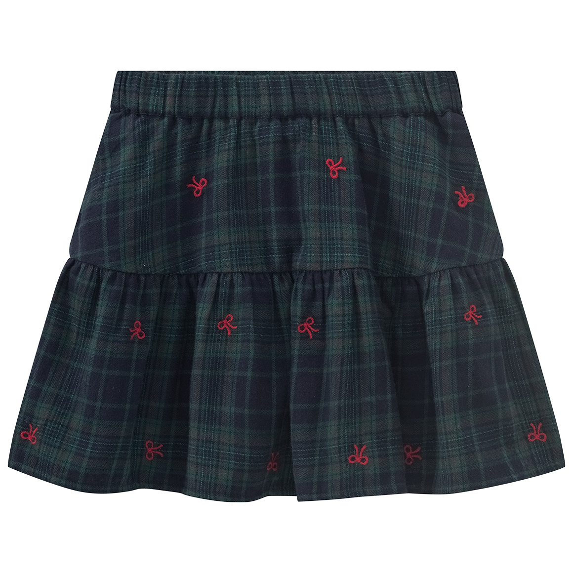 Meisjes kerstrok met borduursel