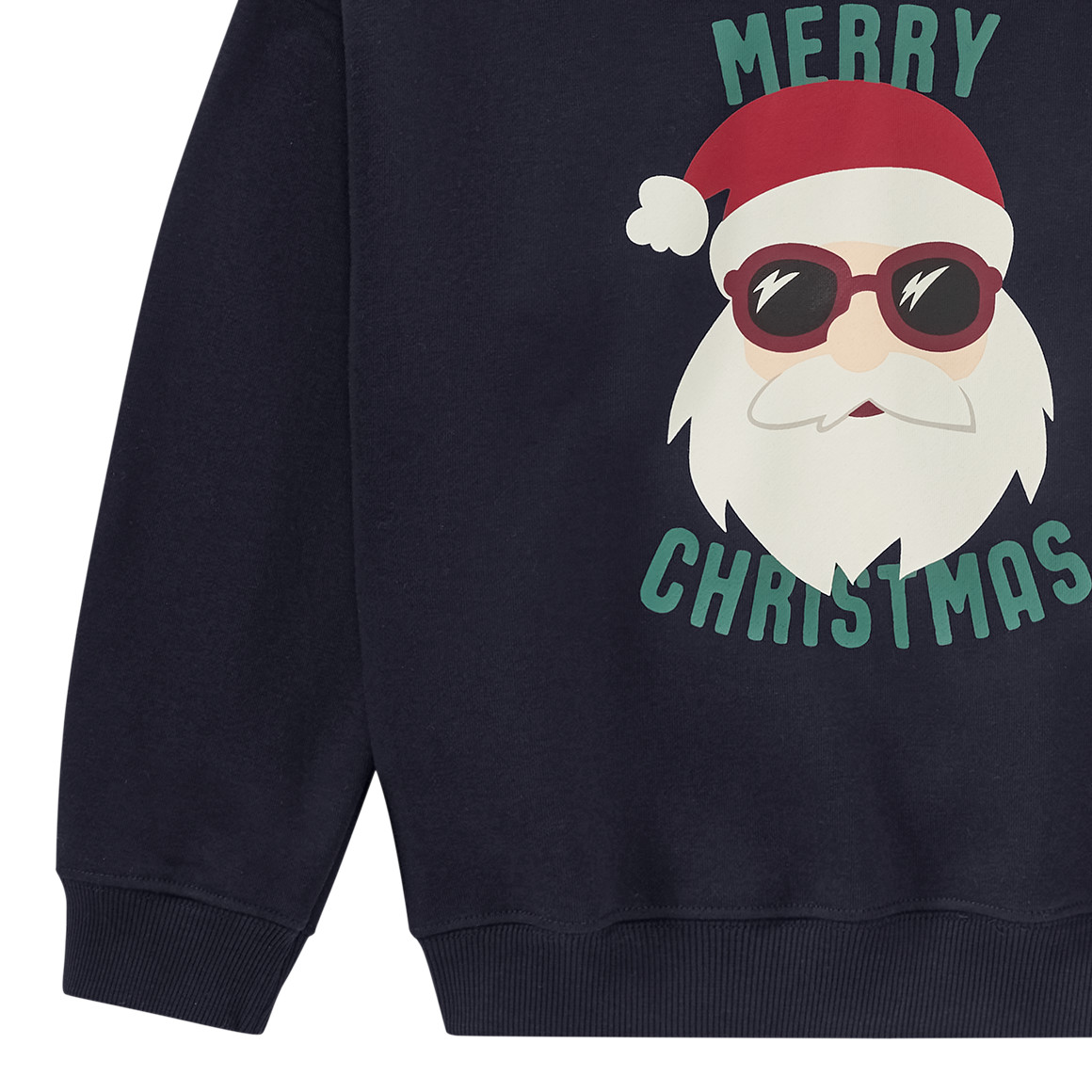 Jongens' kerst hoodie met kerstman opdruk