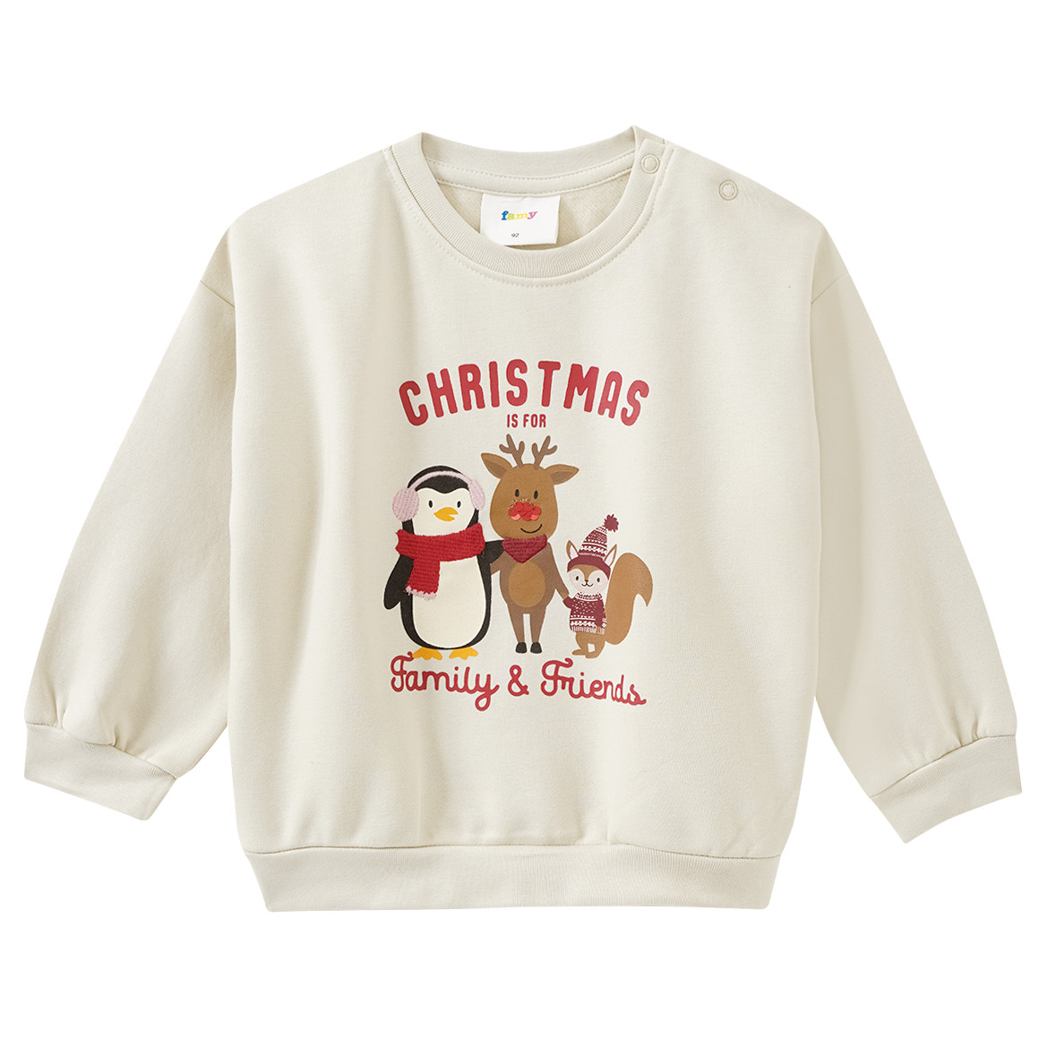 Baby kersttrui met print
