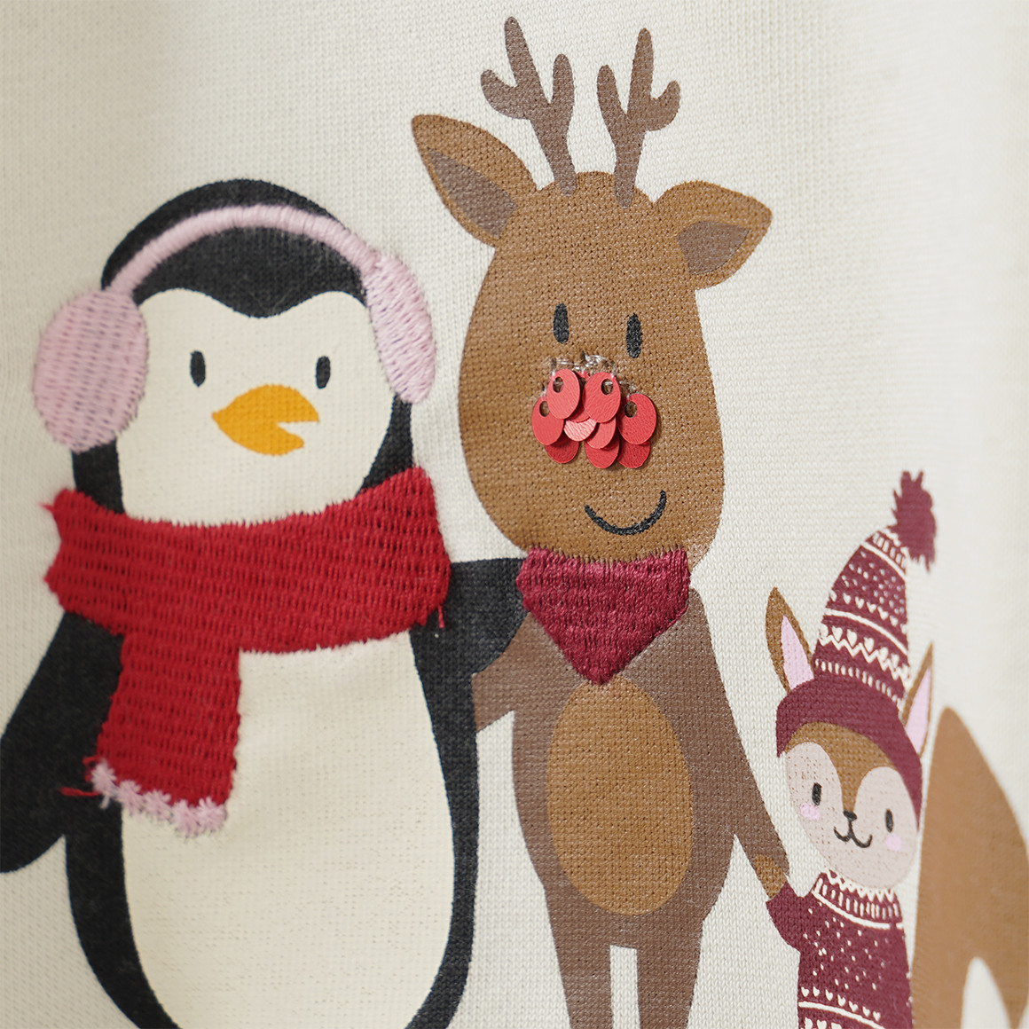 Baby kersttrui met print