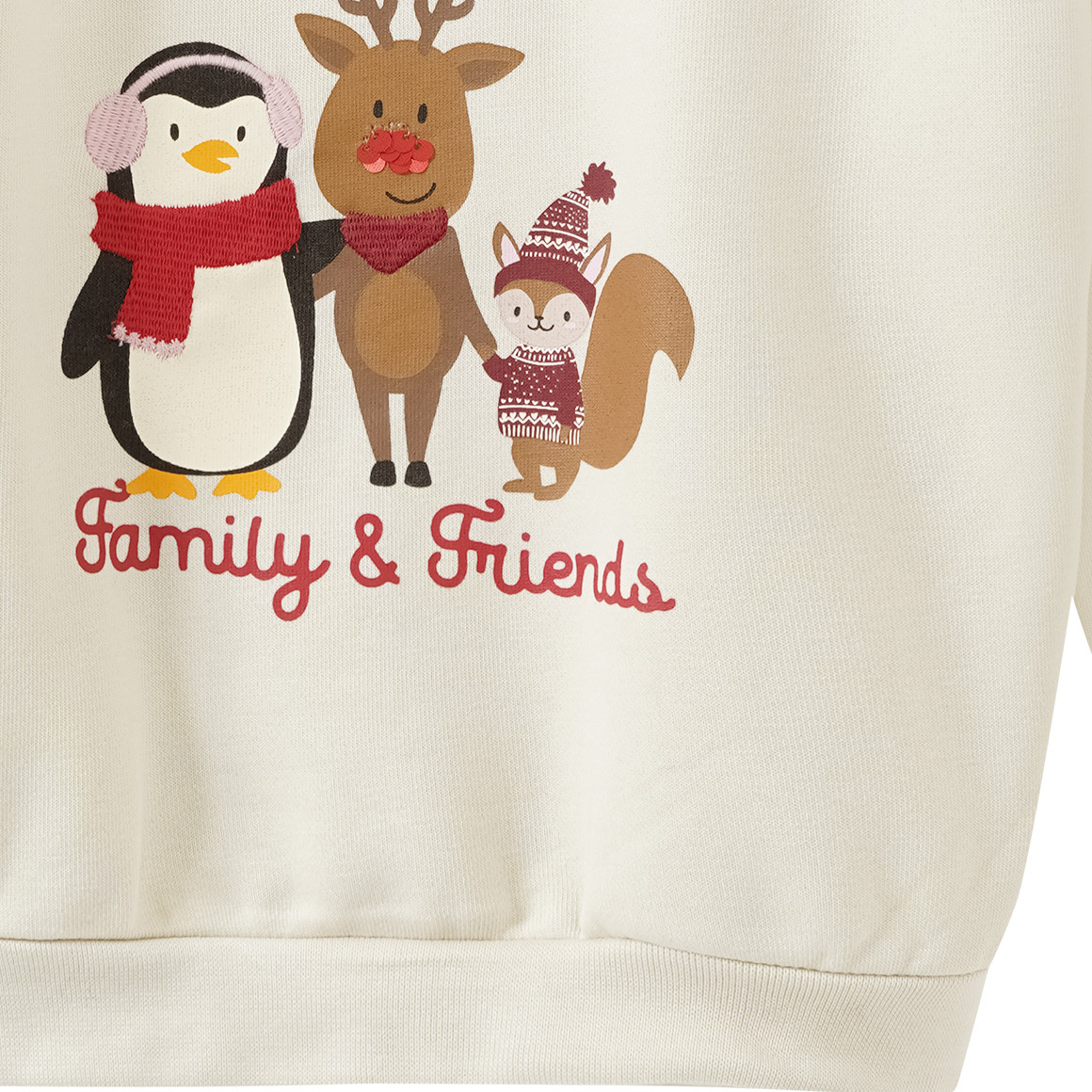 Baby kersttrui met print