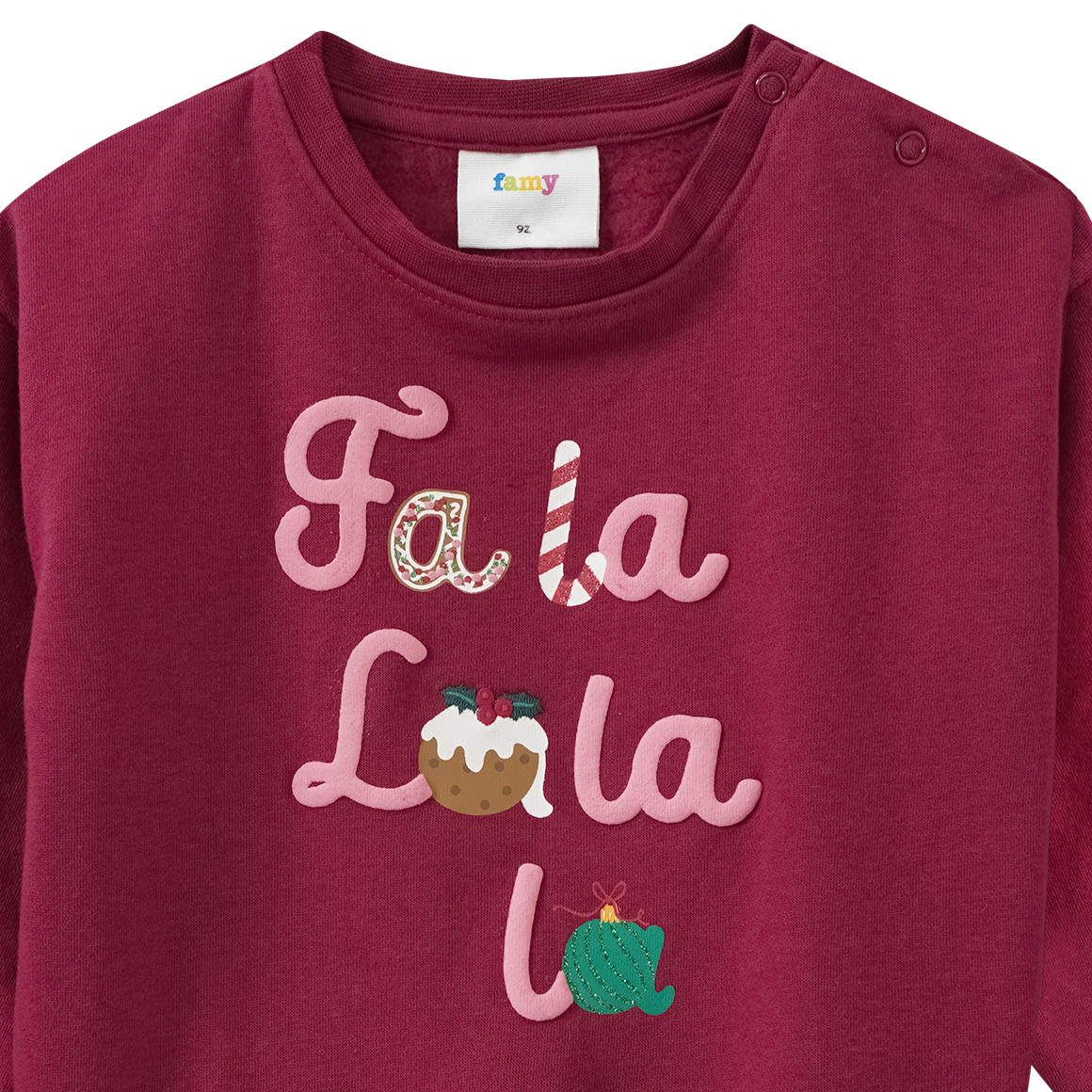 Baby kersttrui met print