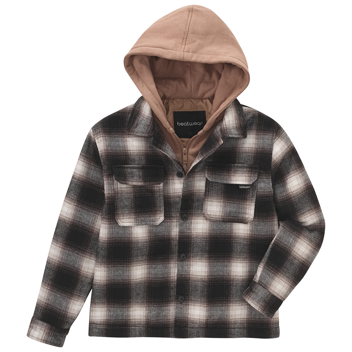 Jungen Flanell-Jacke mit Kapuze