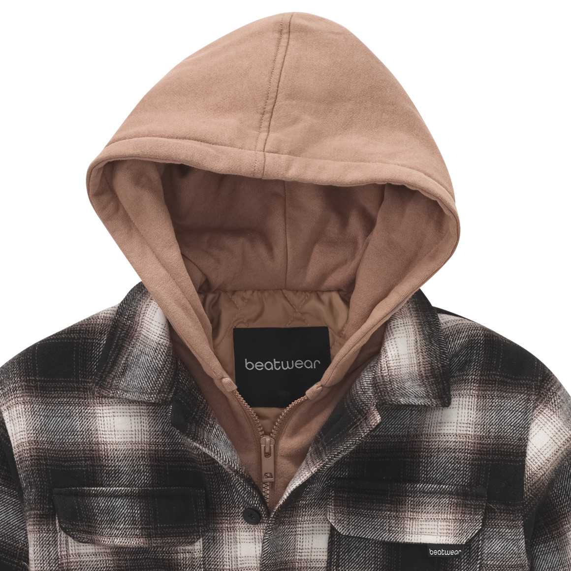 Jungen Flanell-Jacke mit Kapuze