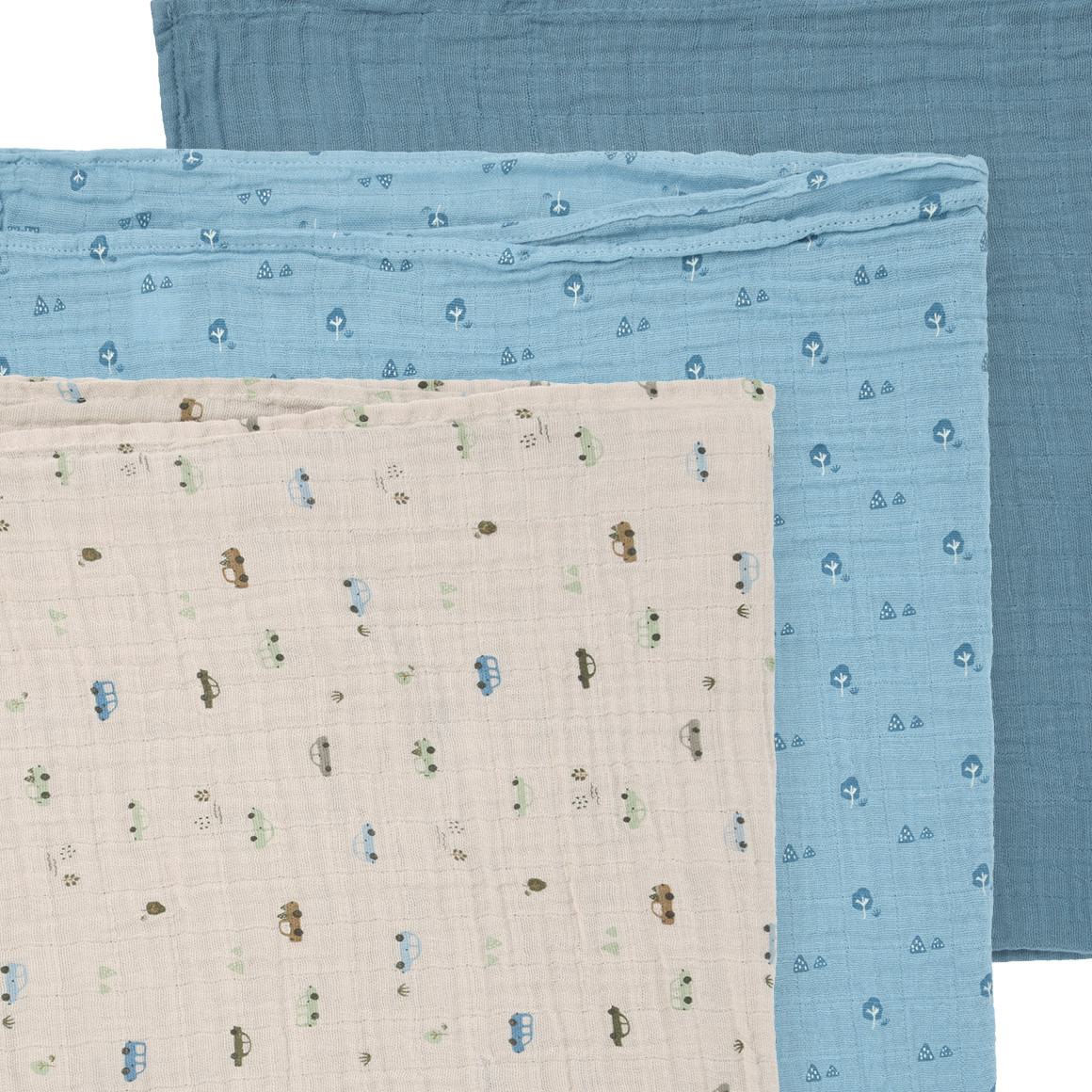 3 neteldoeken in verschillende designs