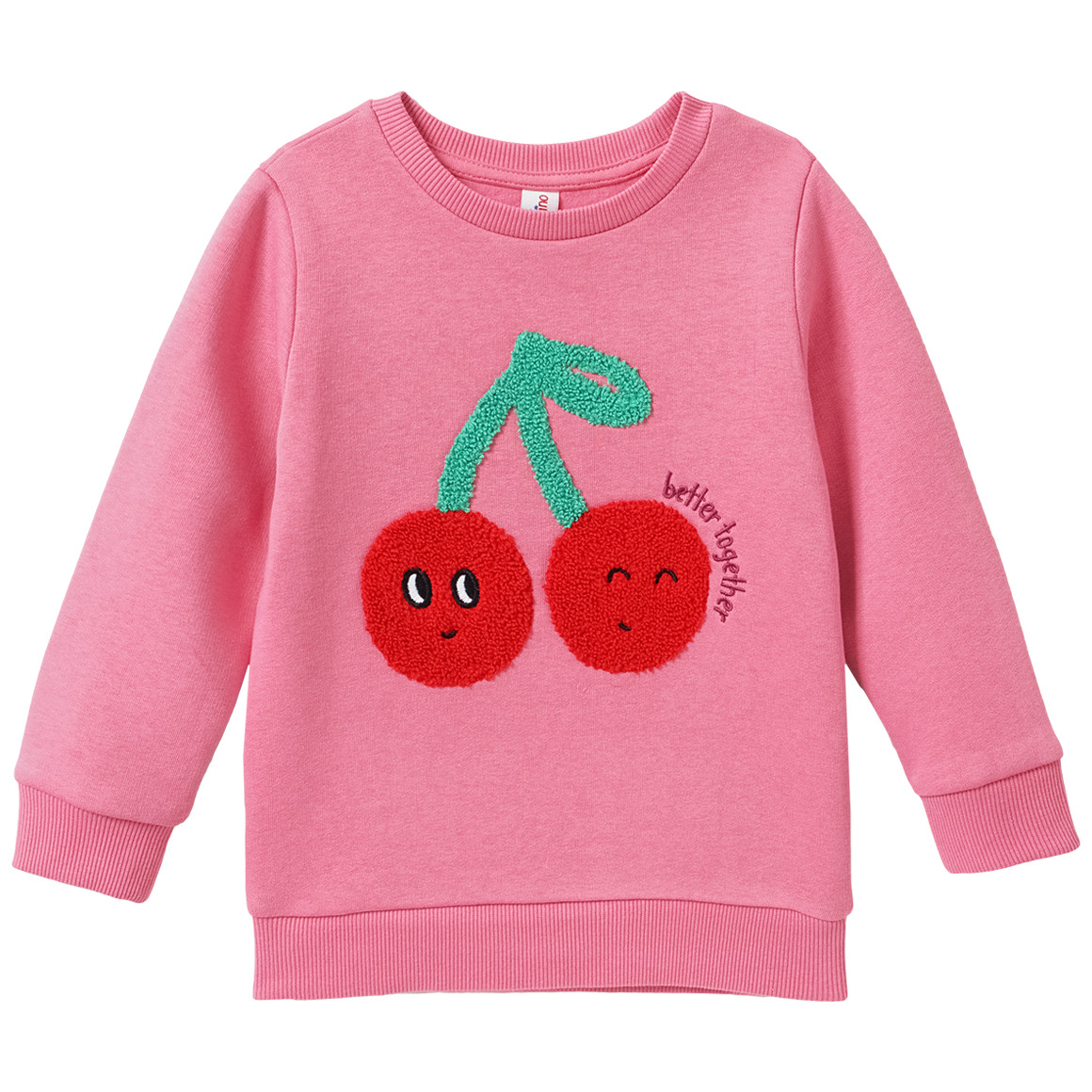 Sweater voor meisjes met kersenapplicatie