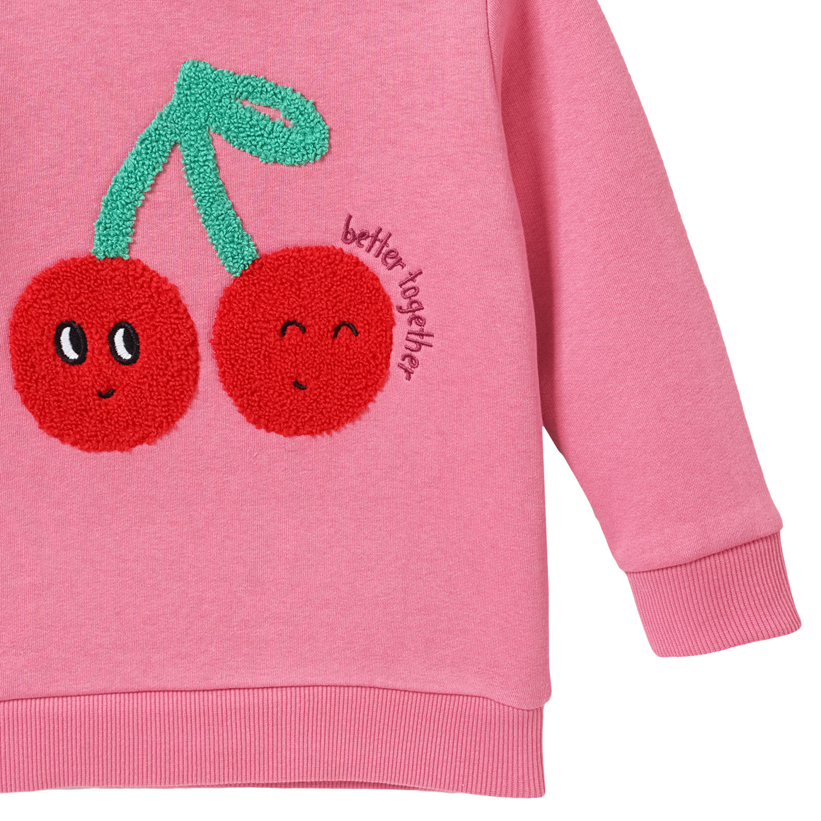 Sweater voor meisjes met kersenapplicatie