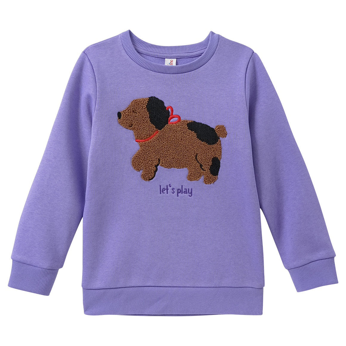 Meisjes-sweatshirt met hondenapplicatie