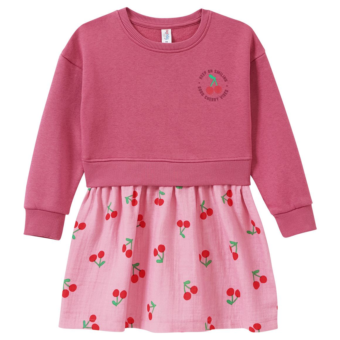 Meisjesjurk met aangehechte rok