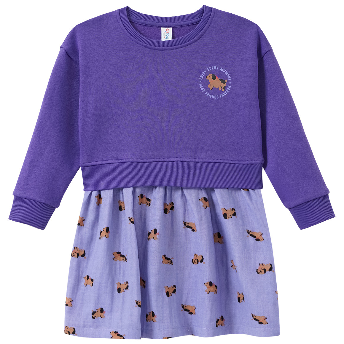 Mädchen Kleid mit angesetztem Rockteil