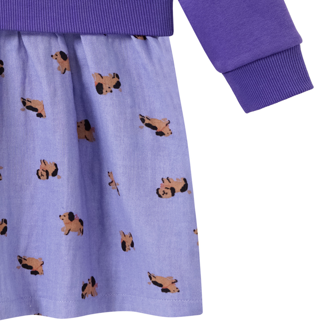 Mädchen Kleid mit angesetztem Rockteil