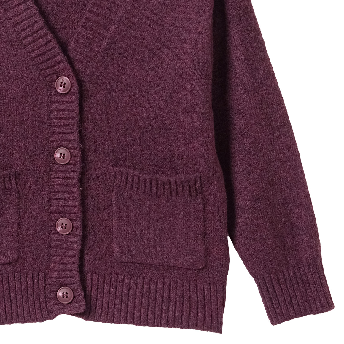 Fijn gebreid vest voor meisjes, enkelkleurig