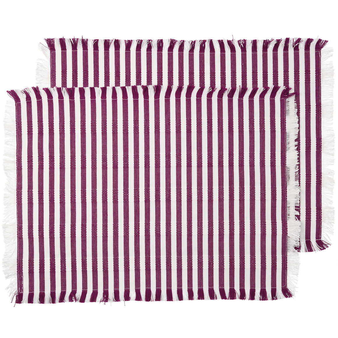 2 placemats met ribstructuur