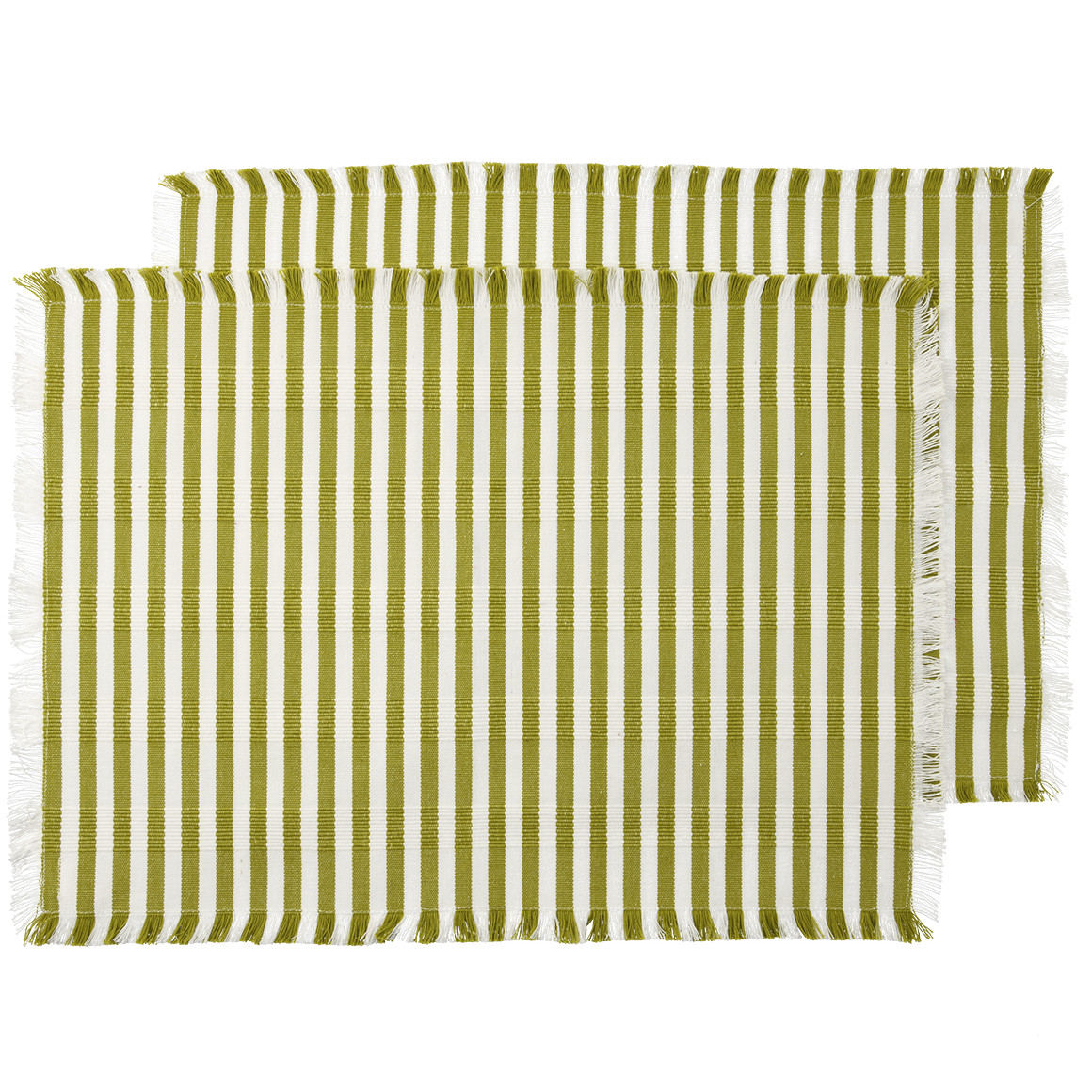 2 placemats met ribstructuur