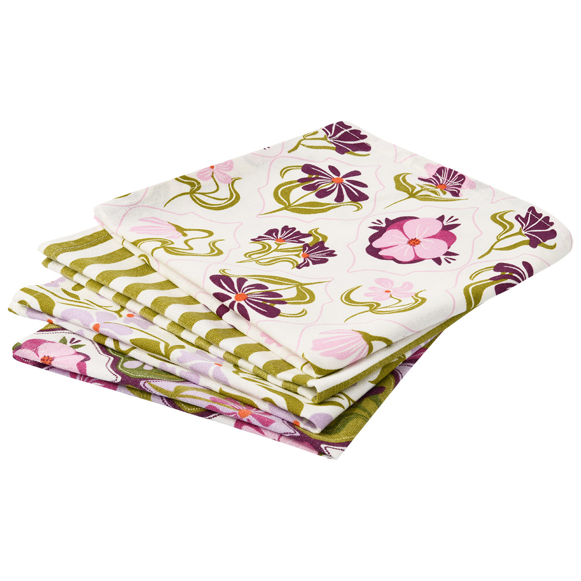 4 stoffen servetten in verschillende designs