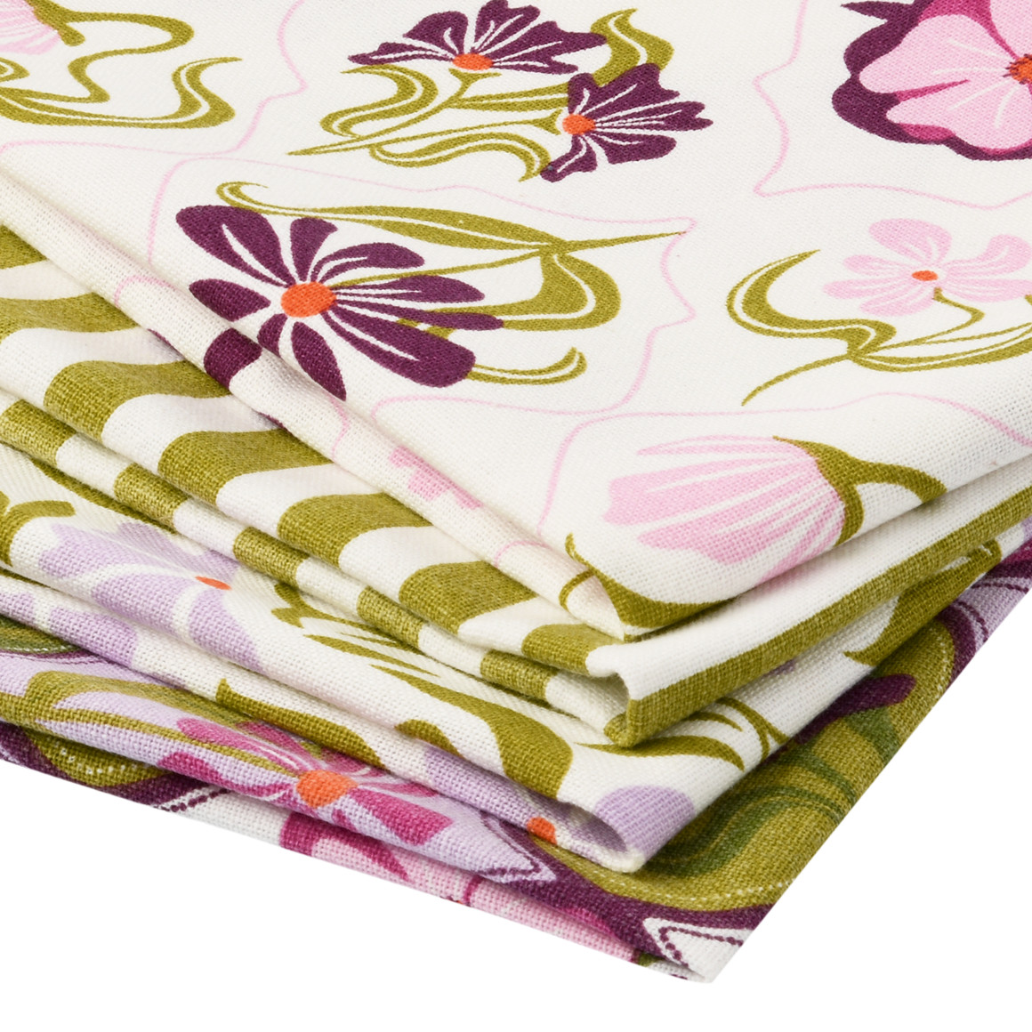 4 stoffen servetten in verschillende designs