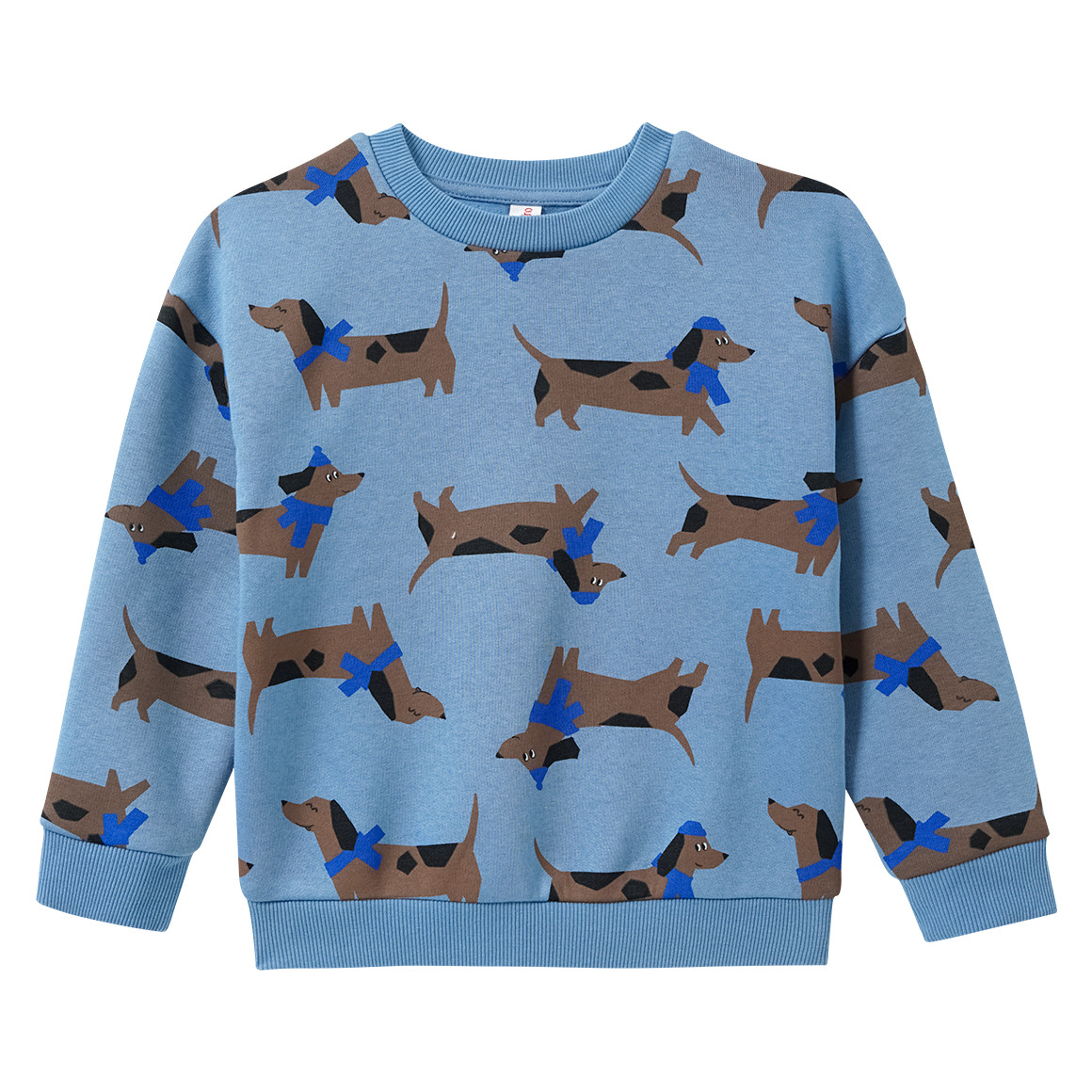 Sweater voor jongens met teckel all-over
