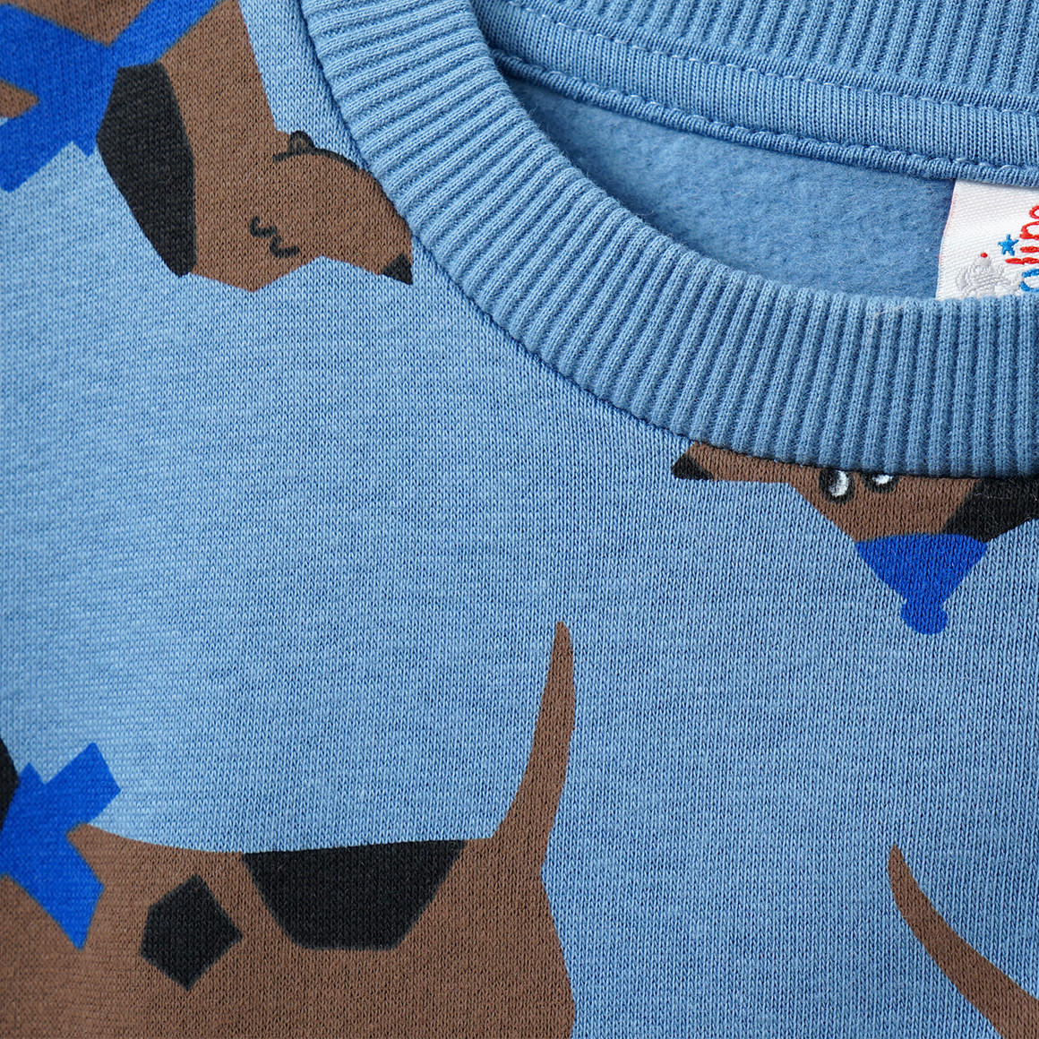 Sweater voor jongens met teckel all-over