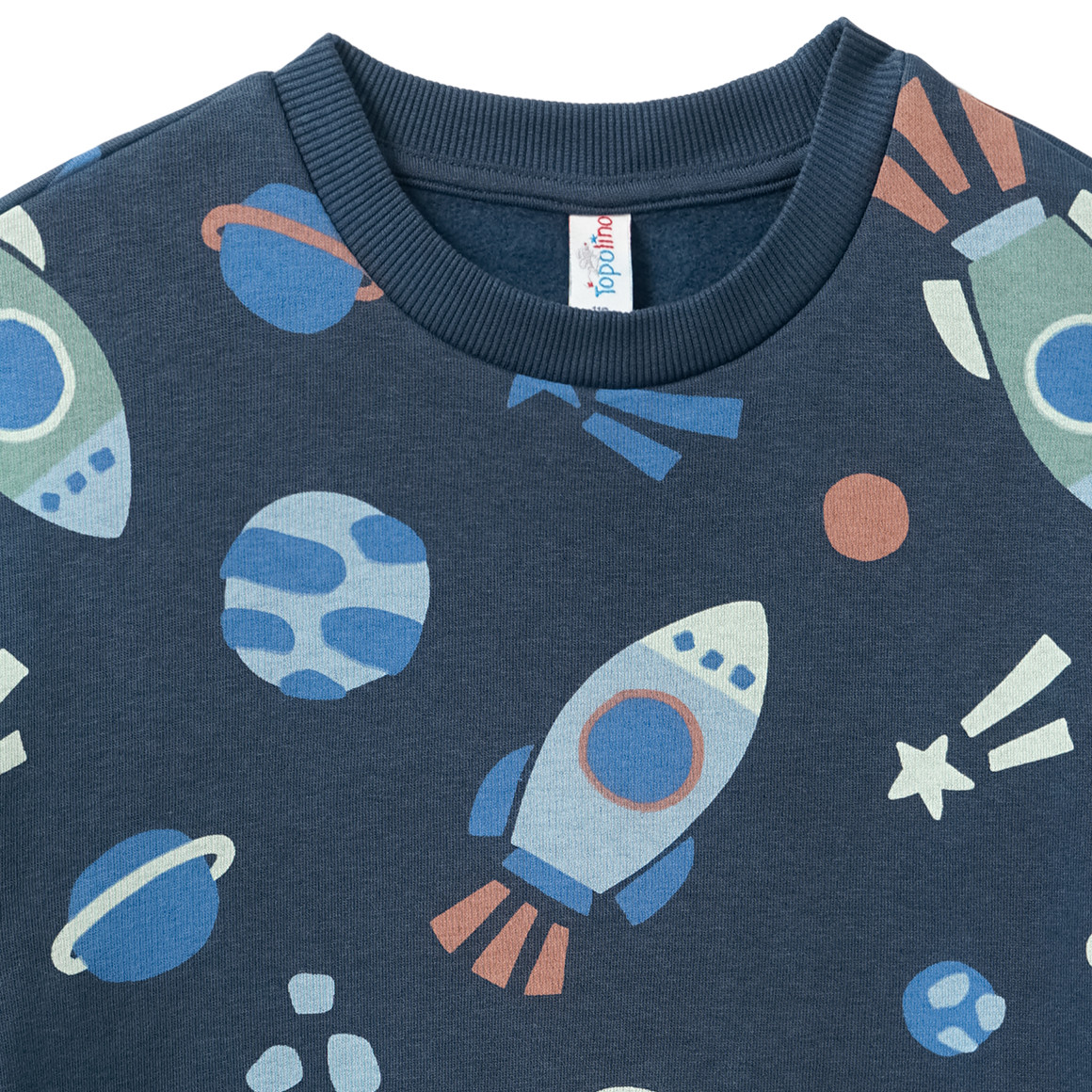 Sweater voor jongens met spatie all-over