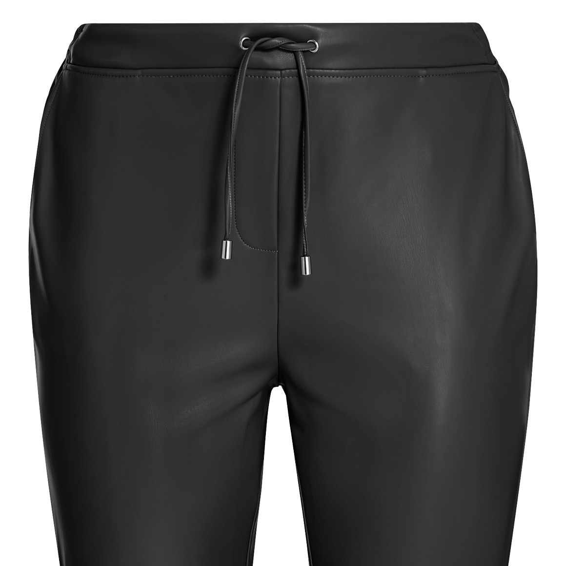 Dames joggingbroek in lederlook