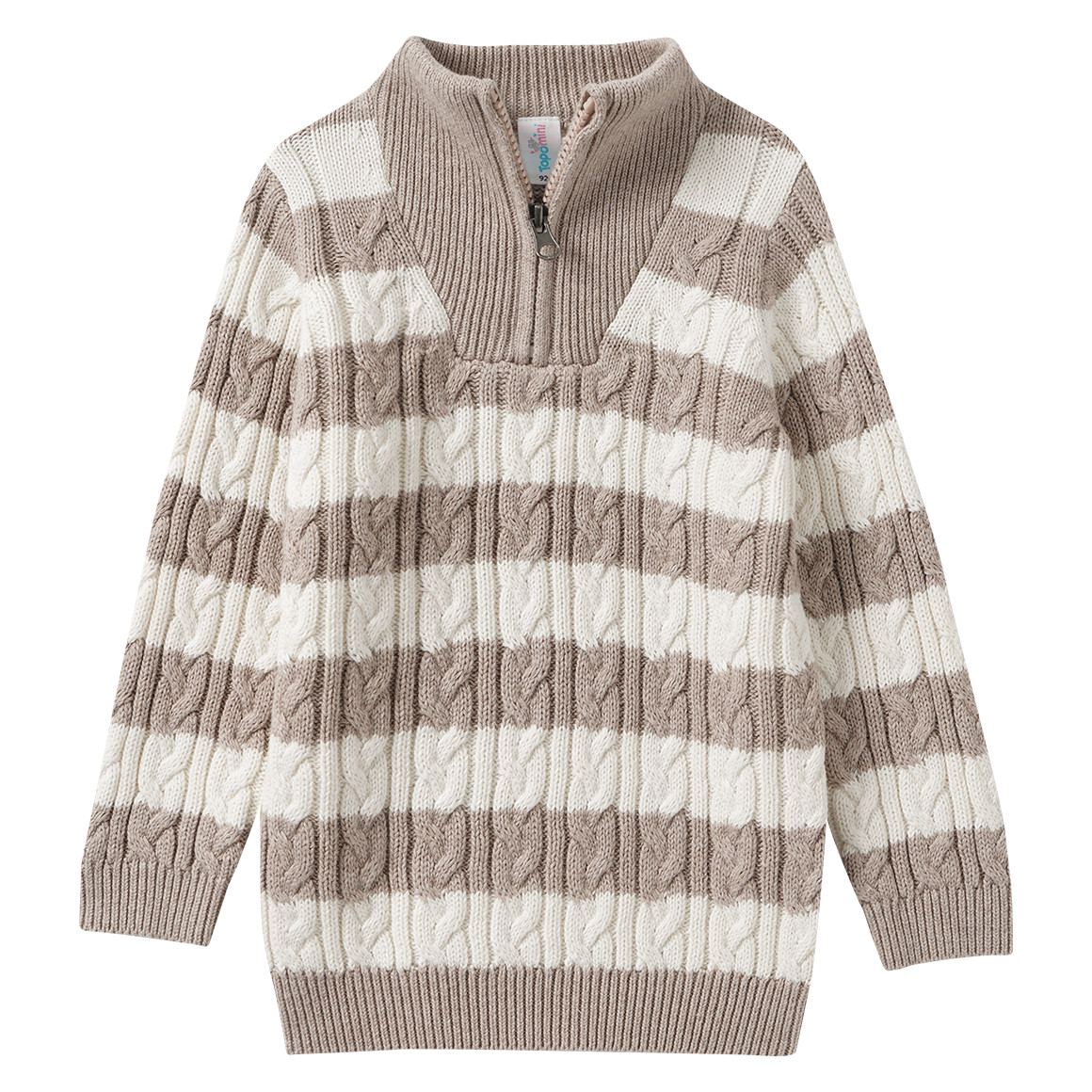 Baby Strick-Troyer mit Zopfmuster